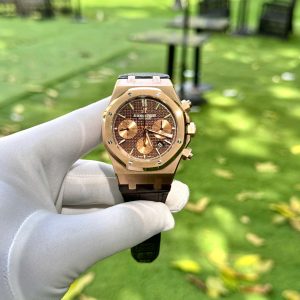 Đồng Hồ Audemars Piguet Fake Cao Cấp Chronograph Màu Nâu Xưởng IP 41mm (1)