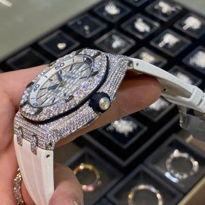 Đồng Hồ Audemars Piguet Royal Oak Offshore Đính Moissanite 15720ST 42mm (1)