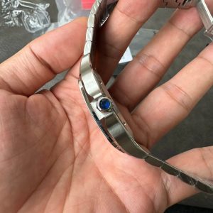 Đồng Hồ Cartier Replica Cao Cấp Mặt Số Nâu Santos Xưởng BV (6)