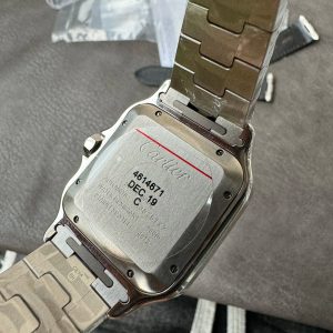 Đồng Hồ Cartier Replica Cao Cấp Mặt Số Nâu Santos Xưởng BV (8)