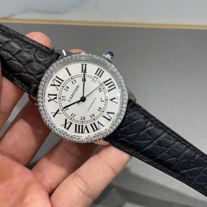 Đồng Hồ Cartier Ronde De Cartier WR000551 Đính Đá dây Da 36mm (3)