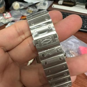 Đồng Hồ Cartier Santos De Cartier Mặt Trắng Rep 11 Xưởng BV Nam (2)