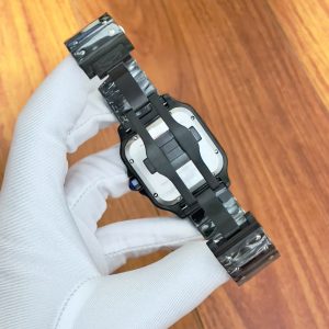 Đồng Hồ Cartier Santos Fake Giá Rẻ Máy Cơ Nhật Màu Đen 40mm (1)