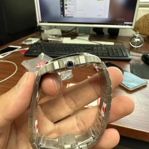 Đồng Hồ Cartier Santos Replica 11 Nữ Mặt Trắng Xưởng BV 35mm