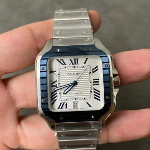 Đồng Hồ Cartier Santos WSSA0047 Replica Mặt Trắng Xưởng GF (1)