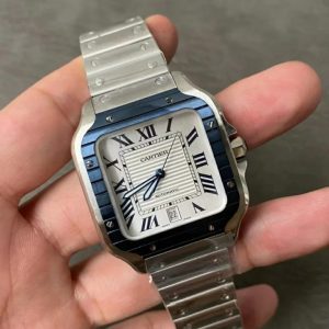 Đồng Hồ Cartier Santos WSSA0047 Replica Mặt Trắng Xưởng GF (1)