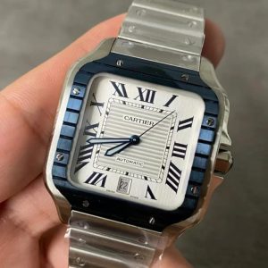 Đồng Hồ Cartier Santos WSSA0047 Replica Mặt Trắng Xưởng GF (1)