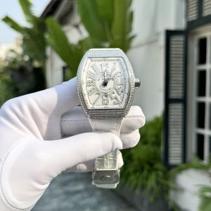 Đồng Hồ Franck Muller Nam Đính Đá Màu Trắng Replica Cao Cấp ABF 45mm (1)