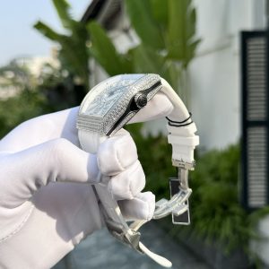 Đồng Hồ Franck Muller Nam Đính Đá Màu Trắng Replica Cao Cấp ABF 45mm (1)