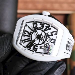Đồng Hồ Franck Muller Vanguard Yachting V45 Vỏ Gốm Trắng Xưởng ABF 45mm (1)