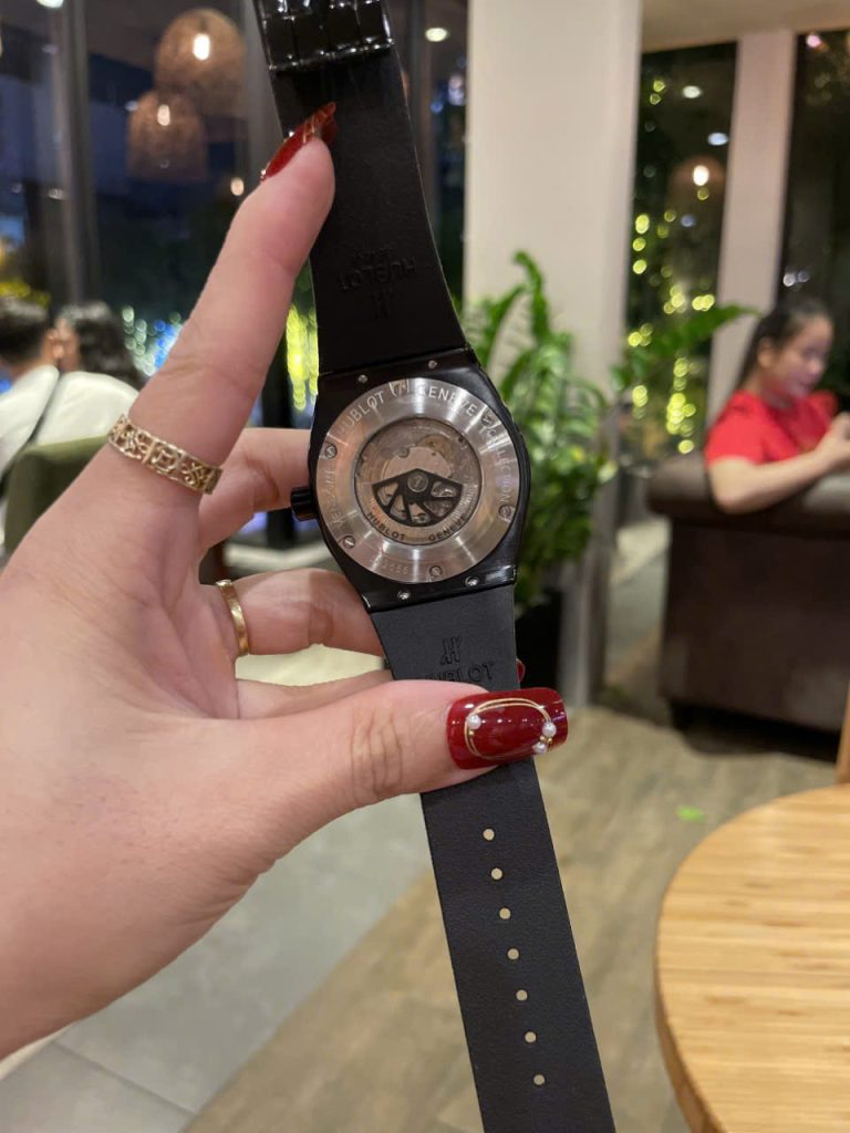 Đồng Hồ Hublot Automatic Nam Fake Máy Nhật Màu Đen 44mm (7)