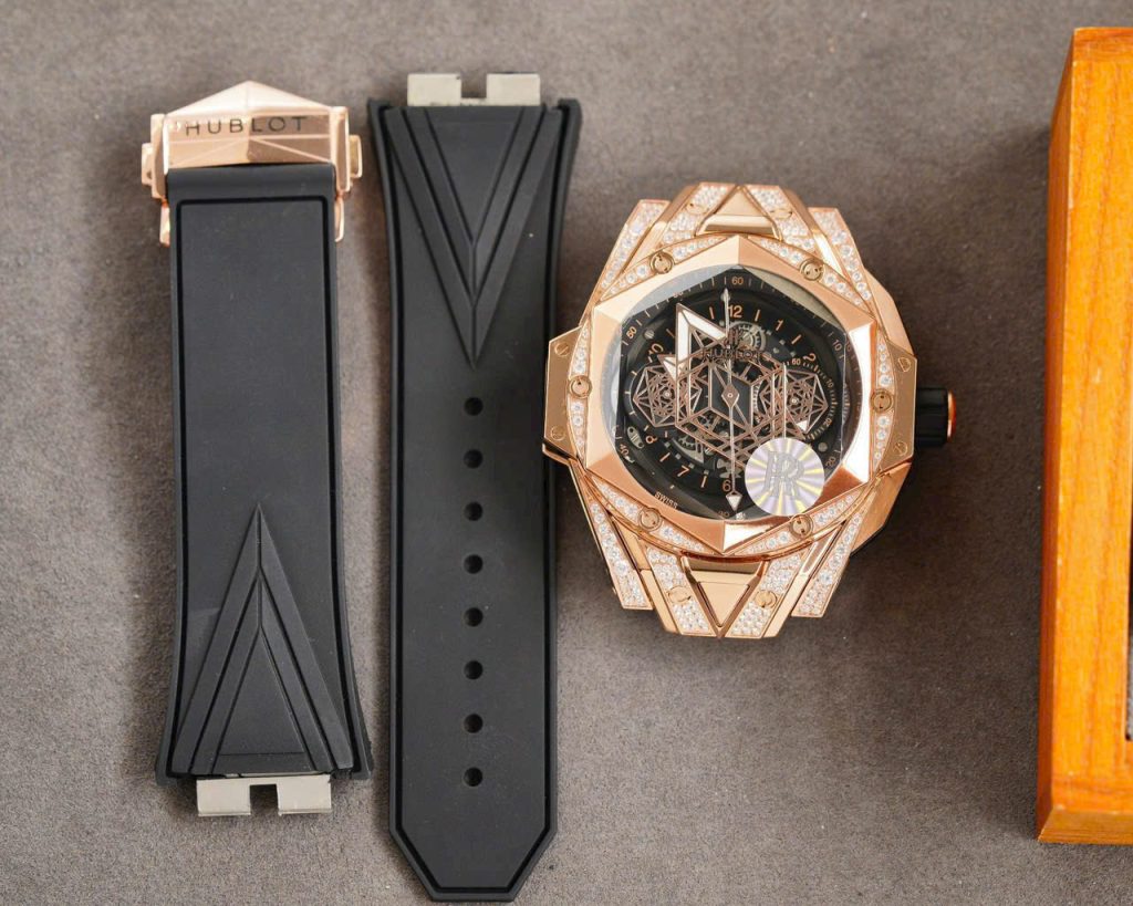 Đồng Hồ Hublot Big Bang Sang Bleu 2 King Gold Fake Cao Cấp 45mm (1)