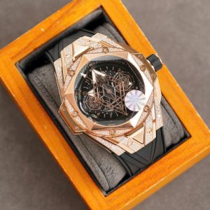 Đồng Hồ Hublot Big Bang Sang Bleu 2 King Gold Fake Cao Cấp 45mm (1)