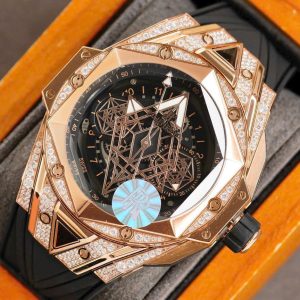 Đồng Hồ Hublot Big Bang Sang Bleu 2 King Gold Fake Cao Cấp 45mm (1)