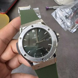 Đồng Hồ Hublot Classic Fusion Titanium Màu Xanh Fake Cao Cấp HBF 42mm (8)