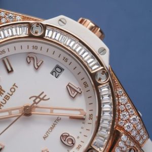 Đồng Hồ Hublot Đính Đá Big Bang One Click King Gold Replica 39mm (9)