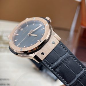 Đồng Hồ Hublot Fake 11 Classic Fusion King Gold Màu Xám Xưởng JJF 42mm (1)