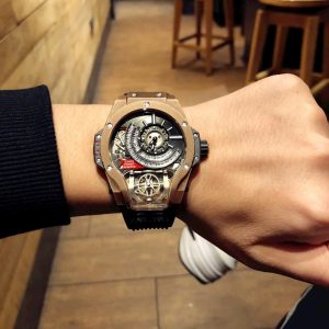 Đồng Hồ Hublot Fake Cao Cấp MP-06 Dây Cao Su Màu Đen 45mm (1)