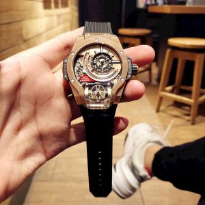 Đồng Hồ Hublot Fake Cao Cấp MP-06 Dây Cao Su Màu Đen 45mm (1)