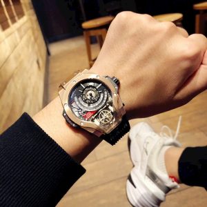 Đồng Hồ Hublot Fake Cao Cấp MP-06 Dây Cao Su Màu Đen 45mm (1)