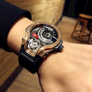 Dong Ho Hublot Fake Cao Cap MP 06 Day Cao Su Mau Den 45mm 7