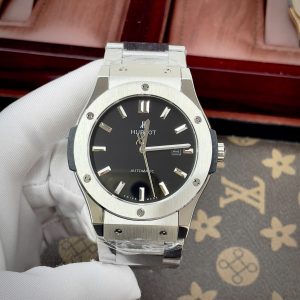 Đồng Hồ Hublot Nam Dây Kim Loại Fake Máy Cơ Nhật 42mm (1)