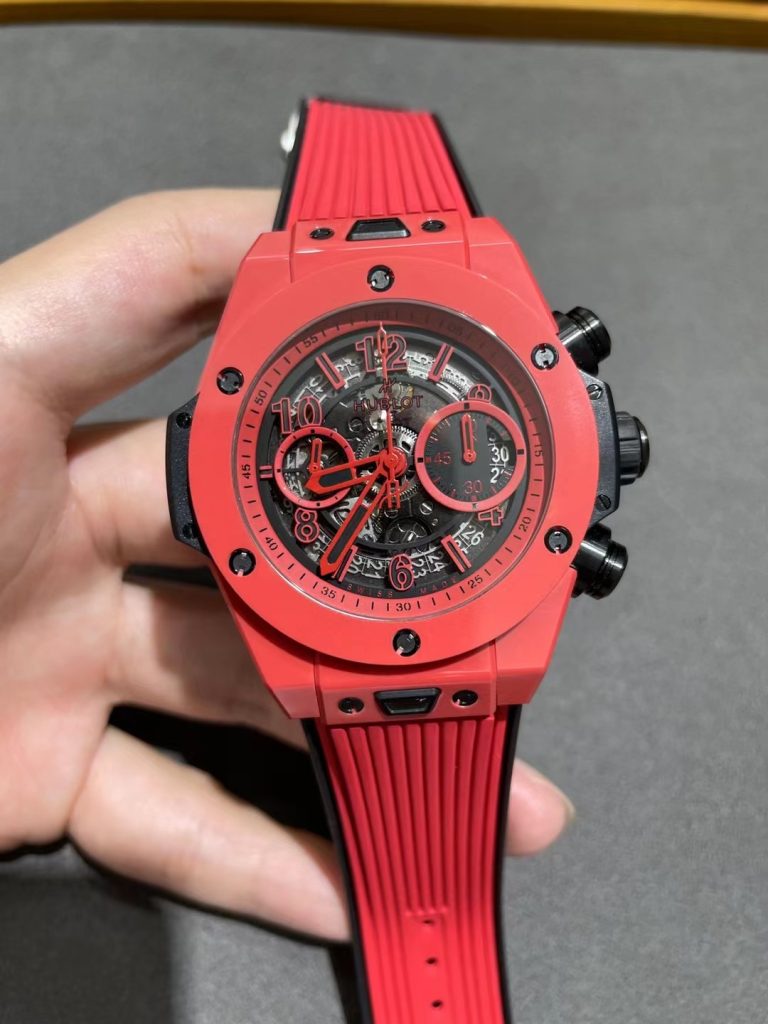 Đồng Hồ Hublot Nam Rep 11 Big Bang Unico Gốm Đỏ Nhà Máy BBF 42mm (1)