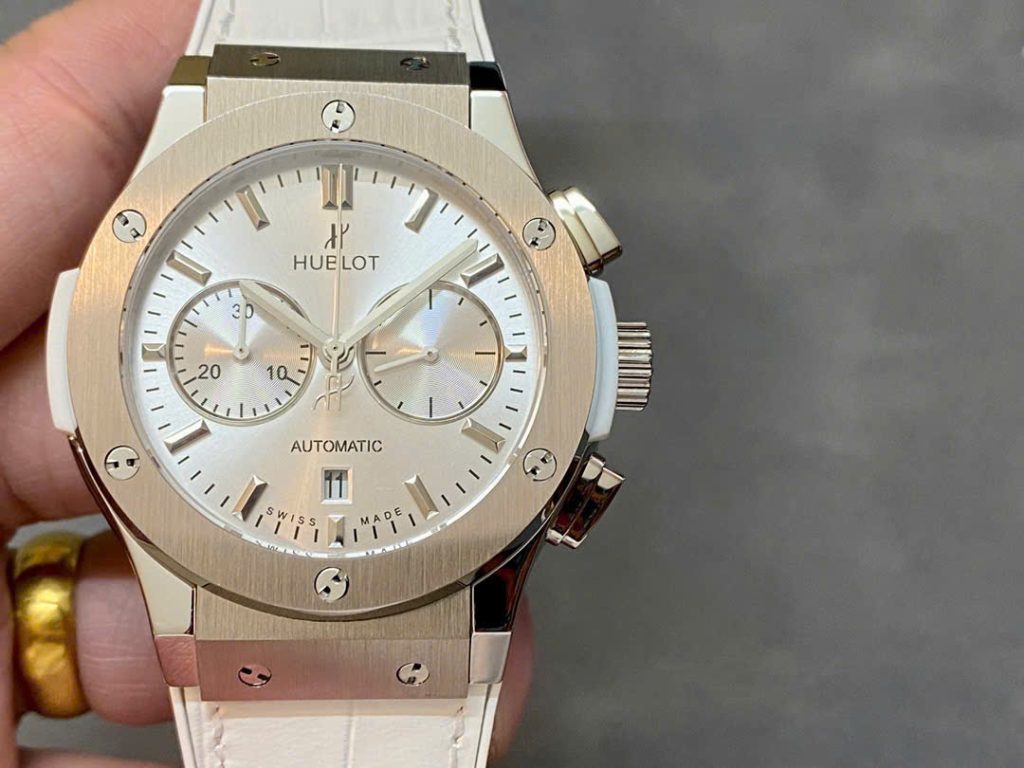 Đồng Hồ Hublot Nam Rep 11 Classic Fusion Chronograph Trắng 44mm (1)