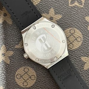 Đồng Hồ Hublot Nữ Đính Đá Dây Da Màu Đen Máy Pin Nhật 34mm (1)