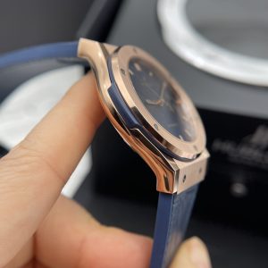 Đồng Hồ Hublot Rep 11 Classic Fusion King Gold Màu Xanh Than JJF 42mm (6)