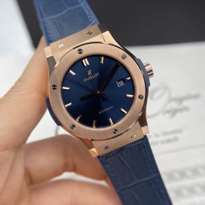 Đồng Hồ Hublot Rep 11 Classic Fusion King Gold Màu Xanh Than JJF 42mm (6)
