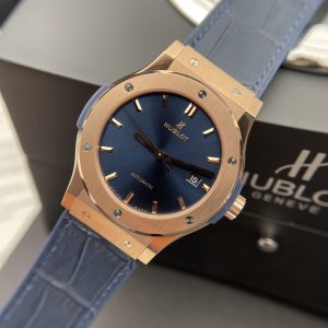 Đồng Hồ Hublot Rep 1:1 Classic Fusion King Gold Màu Xanh Than JJF 42mm (7)