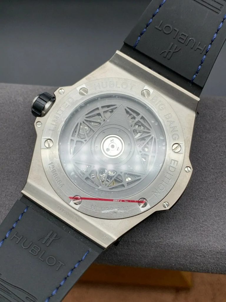 Đồng Hồ Hublot Sang Bleu Fake Cao Cấp Màu Xanh Xưởng WWF 45mm (6)