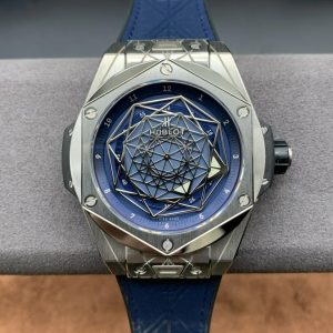 Đồng Hồ Hublot Sang Bleu Fake Cao Cấp Màu Xanh Xưởng WWF 45mm (6)