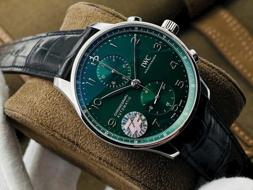 Đồng Hồ IWC Rep 1:1 Portugiese Chronograph Mặt Xanh Lá 41mm 