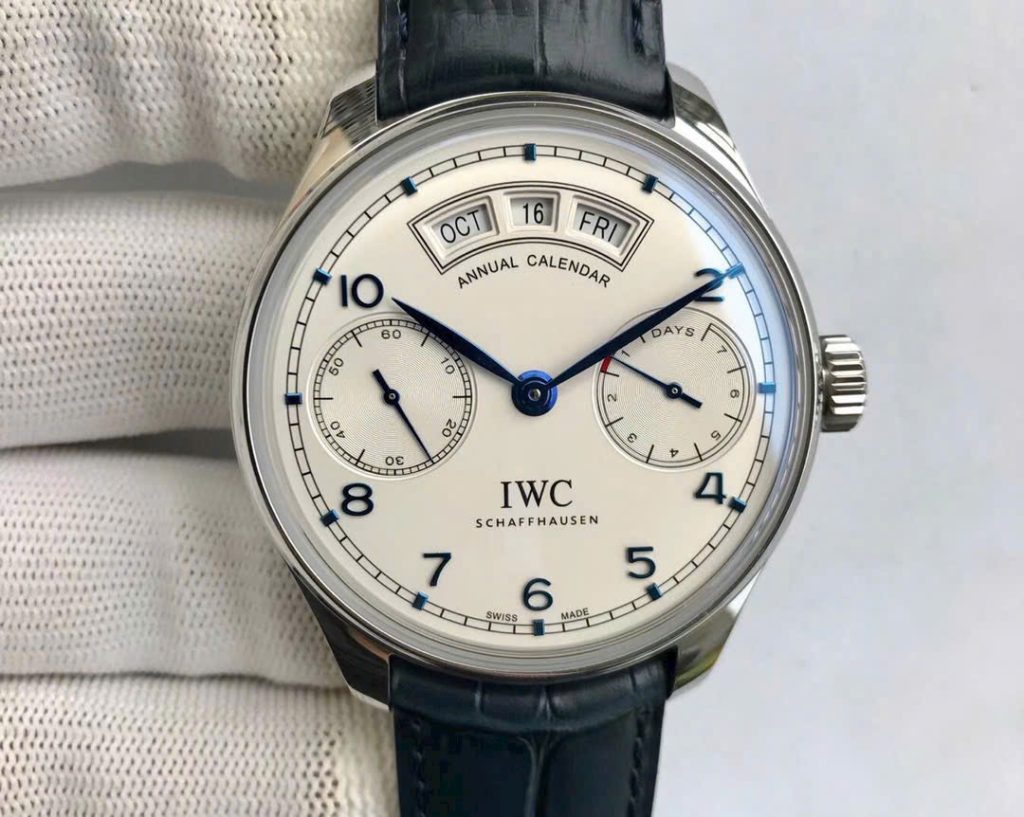 Đồng Hồ IWC Schaffhausen Anual Calendar Rep 11 Mặt TRắng 44mm (1)