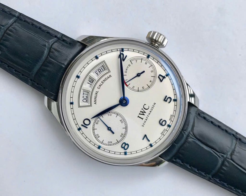 Đồng Hồ IWC Schaffhausen Anual Calendar Rep 11 Mặt TRắng 44mm (1)