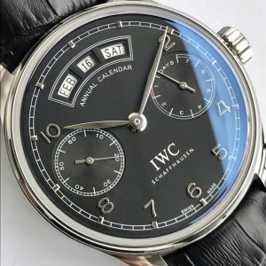 Đồng Hồ IWC Schaffhausen Anual Calendar Replica 11 Màu Đen 44mm (10)