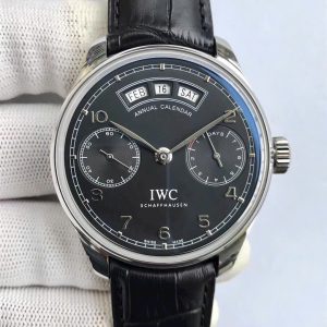 Đồng Hồ IWC Schaffhausen Anual Calendar Replica 11 Màu Đen 44mm (10)