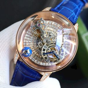 Đồng Hồ Jacob & Co Astronomia Nam Dây Da Màu Xanh Dương Fake 11 45mm (1)