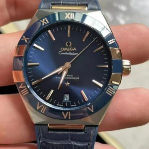 Đồng Hồ Omega Constellation Co-Xial Master Chronometer Màu Xanh Xưởng VS 41mm (1)