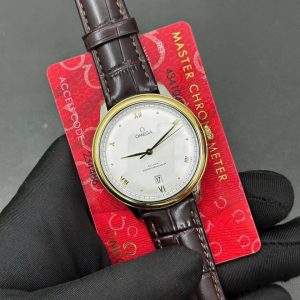 Đồng Hồ Omega De Ville Prestige Rep 11 Nam Dây Da Màu Nâu 40mm (1)