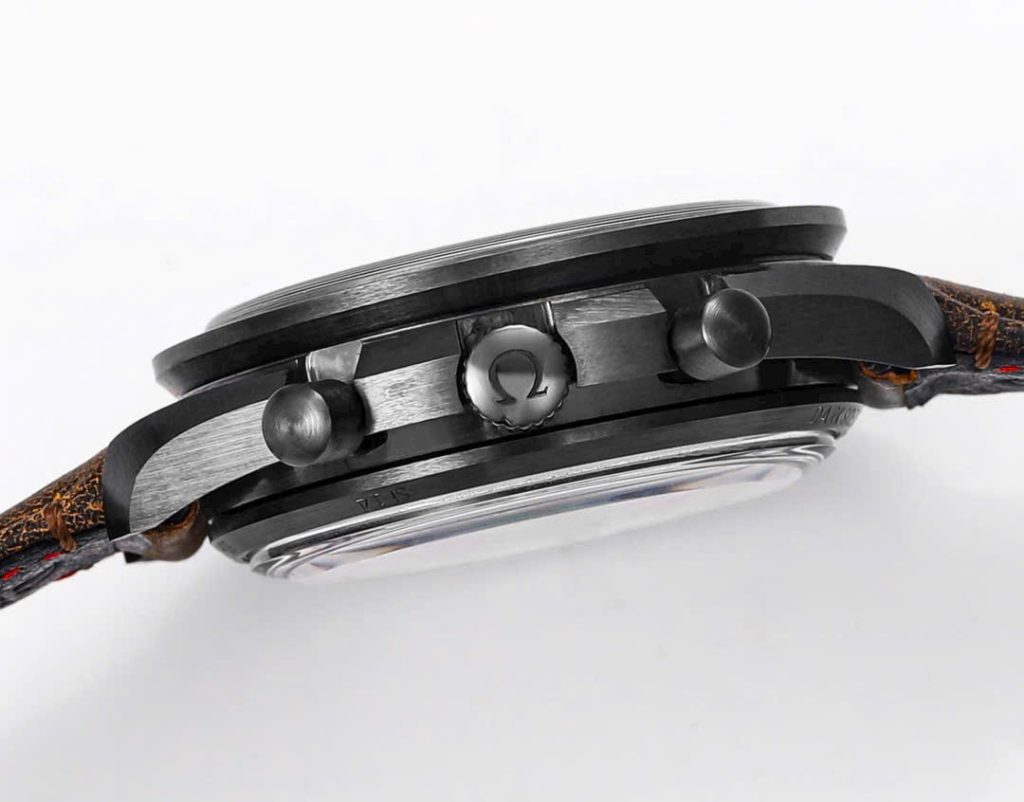 Đồng Hồ Omega Rep 11 SpeedMaster Vỏ Gốm Đen Dây Da Xưởng N1 42mm (1)