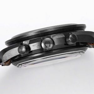 Đồng Hồ Omega Rep 11 SpeedMaster Vỏ Gốm Đen Dây Da Xưởng N1 42mm (1)