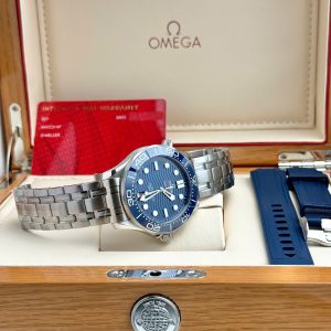 Đồng Hồ Omega Replica Cao Cấp Seamaster Màu Xanh Dương Xưởng VS 42mm (1)