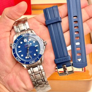 Đồng Hồ Omega Replica Cao Cấp Seamaster Màu Xanh Dương Xưởng VS 42mm (1)