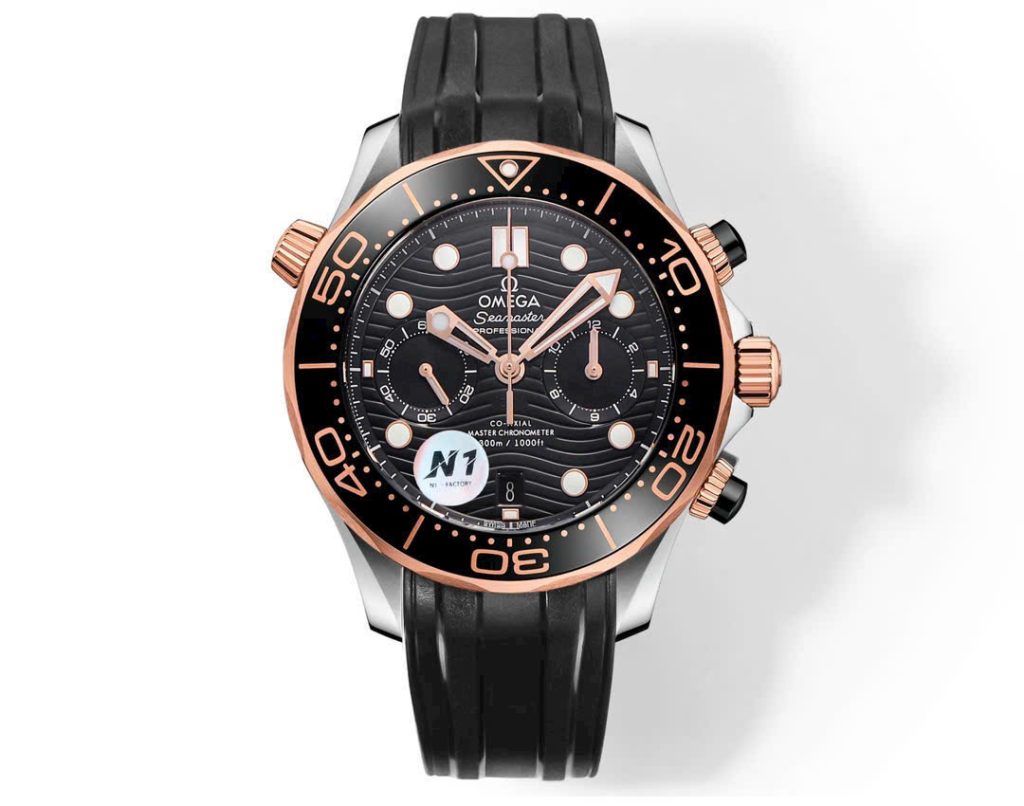 Đồng Hồ Omega Seamaster Dive Chronograph Demi Hồng Xưởng N1 44mm (3)