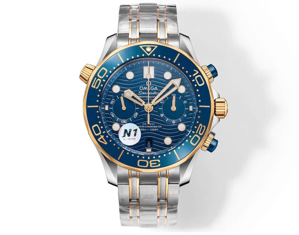 Đồng Hồ Omega Seamaster Diver Chronograph Màu Xanh N1 44mm (1)