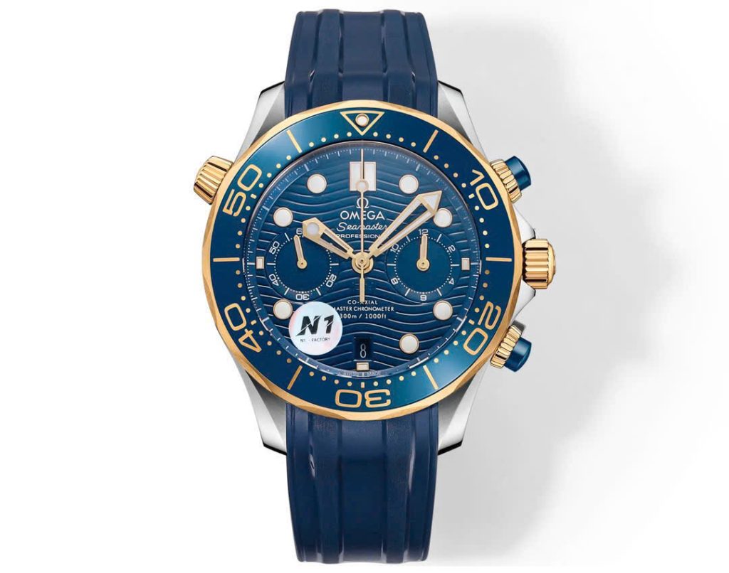 Đồng Hồ Omega Seamaster Diver Chronograph Màu Xanh N1 44mm (1)