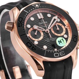 Đồng Hồ Omega Seamaster Diver Chronograph Vàng Hồng Xưởng N1 44mm (9)